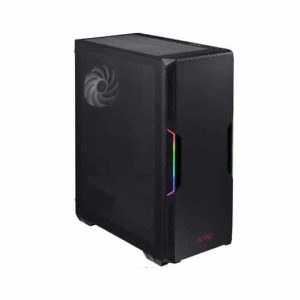 XPG STARKER ATX/ 1 Fan cooler ARGB / Vidrio templado X1 /+ 1 Fan Cooler Standard/+ Fuente de poder XPG PROBE / 600 Watts / Certificada 80 Plus Bronze/negro-by ADATA