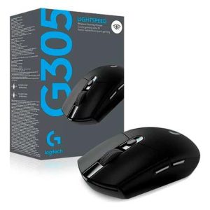 Logitech G305 Lightspeed / 200-12.000 dpi/ Velocidad máxima 400 ips/ sensor HERO/ Velocidad de respuesta inalámbrica 1000Hz (1ms)/ 6 botones programables/ ratón gaming negro
