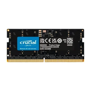Crucial 16 GB DDR5/ SODIMM/ 262 Pines/ Voltaje 1.1/ velocidad 5600MHz/ Black-CT2K16G56C46S5-C8D