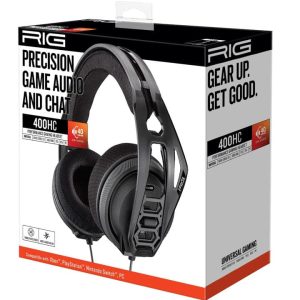RIG 400HC -Cascos con micrófono extraíble/cancelación de ruido para Xbox Series X|S/Xbox One/Playstation/ PS4/PS5/ Nintendo Switch y PC | negro clásico