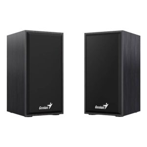 Genius USB Wooden Stereo Speakers/ Estra Loud/ 2.0 Channel/ Control de volumen/ Negros SP-HF180