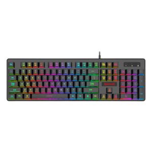Redragon Dyaus K509-1/ Membrana/ 104 teclas/ 12 Teclas Multimedia/ RGB Backlight/ Negro