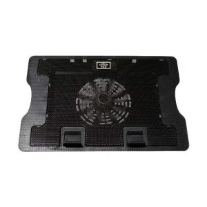 HUBXCO Cooling Pad 638B Disipador de Calor/ 2 USB/ LED Azul/ 5 Niveles de Ajuste/ Super Silent/ Compatible con equipos de 17 Pulgadas/ Negro