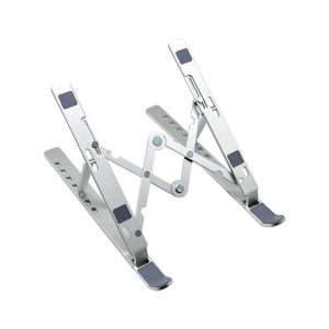 HUBXCO N8 Aluminium alloy reative laptop stand/ liviano - plegable/ ergonomico 7 posiciones/ Ideal Para Portátiles Hasta 15.6 Pulgadas/ Gris