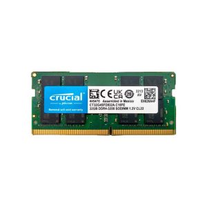 Crucial RAM 32GB DDR4 (1x32)/ 3200MHz/ PC4-25600/ SODIMM/ 1.2V/ CL 22/ CT32G4SFD832A