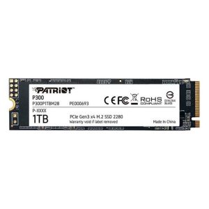 Patriot P300 SSD 1 TB/ M.2 2280/ PCIE 3.0 GEN3 X4/ Lectura 2100MBP-s/Escritura 1650MBP-s/ P300P1TBM28