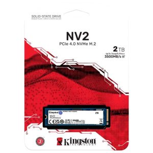 Kingston NV2 2 TB SSD / NVMe PCIe Gen 4x4/ Lectura 3.500 MBs - Escritura 2.800 MBs/ SNV2S-2000G