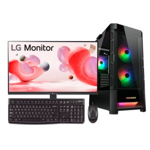 ArmAdAPC SEOEVC-R716 AMD Ryzen 7 5700G (3.8 GHZ)/ Asus Prime B550M-AC WIFI/ RAM 16 GB / SSD 1 TB M.2/ Chasis Cougar DuoFace RGB/ Fuente 750W/ Monitor de 27 Pulgadas/ Combo Mouse y Teclado