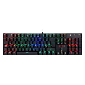 Redragon Mitra K551/ Switch Rojo/ 104 teclas/ 100% Anti-Ghosting/ teclas de doble inyeccion/ RGB/ Negro