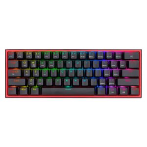 Redragon FIZZ PRO K616-RGB/mecánico /arquitectura 60% /3 Modos de conectividad /Switch Rojo/ Negro