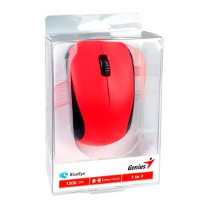 Genius NX7000/ Ratón Wireless 2.4 Ghz/ 1200 DPI/ Plug & play/ Negro y Rojo