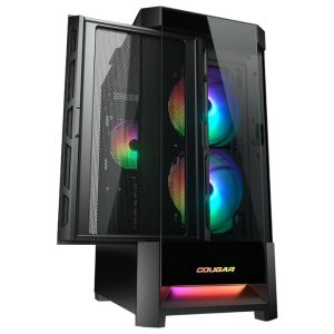 Cougar DuoFace RGB/ 3 Ventiladores/ Vidrio templado de 4 mm/ Placa MiniITX-MicroATX-ATX-CEB EATX/ CGR-5ZD1B-RGB