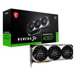 MSI Nvidia Geforce RTX 4060 Ti Ventus 3X 16G OC/ 16 GB GDDR6/ Torx Fan 4.0/ DLSS 3/ Ada Lovelace/ NVIDIA Reflex/ NVIDIA Studio/ Ray Tracing