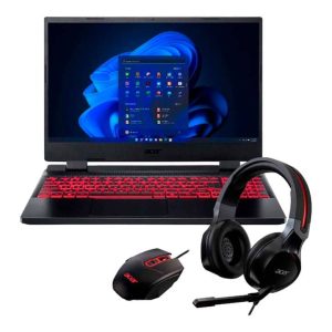 Acer Nitro 5 AN515-58-73RS Intel Core i7-12650H (2.3GHz)/ RAM 16 GB DDR5/ SSD 512 GB/ GeForce RTX 4050/ 15.6 Pulgadas/ IPS 144Hz/ Full HD (1920 x 1080)/ Combo Mouse y Diadema Nitro/ Windows 11/ Obsidian Black