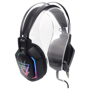 j y R Anubis Gamer 074-MV/ RGB/ Reduccion de Ruido/ Confortable/ Plug 3.5 mm y USB/ Omnidireccional/ Longitud del cable 1.8 m/ Negro