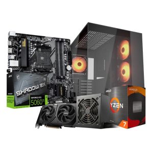 ArmAdAPC DYEVCA57-1125 AMD Ryzen 7-5700X/ Board Gigabyte B550M DS3H AC R2/ Nvidia GeForce RTX 5060 / SSD 500 GB/ RAM 16 GB/ Fuente 750W 80+ Bronze/ Chasis Cougar FV150 RGB Black